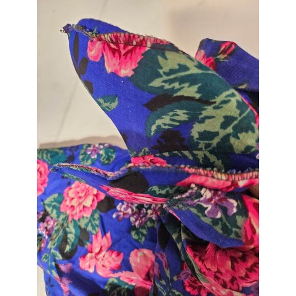 Vintage Jordan Michaels Floral Size 4P Padded Long Dress Women's Flower Garden - Picture 15 of 15